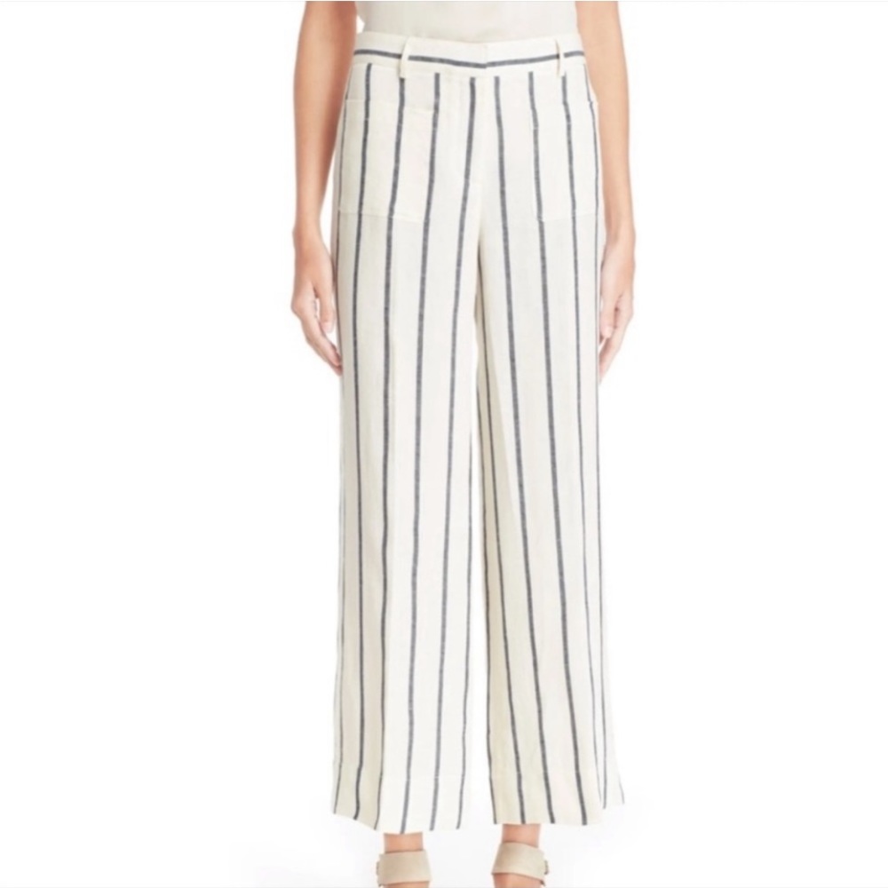 Theory Livdale Wide Leg Linen Pants